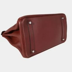 Hermes Rouge H Swift Leather Birkin 35 PHW Bag For Women -Deals Hermes Store luxury women hermes used handbags p625347 004