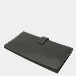 Hermes Bearn Classic Bi-Fold Long Wallet Box Calf BOX Leather Black For Women -Deals Hermes Store luxury women hermes used handbags p625698 007