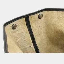 Hermes Garden PM Tote Bag Toile Ash Leather Gray Black G Engraved For Women -Deals Hermes Store luxury women hermes used handbags p625712 003