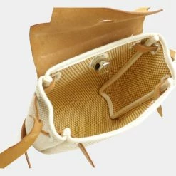 Hermes Ale Bag TPM Shoulder Toile GM Canvas Leather Beige Black With Natural Replacement H Engraved For Women -Deals Hermes Store luxury women hermes used handbags p625741 004