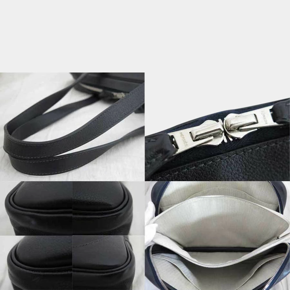 Hermes Shoulder Bag Black Leather Women's Men's For Women 5 Hermes Shoulder Bag Black Leather Women's Men's For Women - Image 3