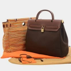 Hermes Ale Bag PM Vibrato Brown F Engraved For Women -Deals Hermes Store luxury women hermes used handbags p625766 010