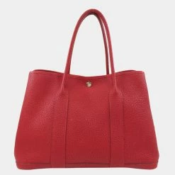 Hermes Garden PM Rouge Kazak Tote Bag Negonda Ladies For Women