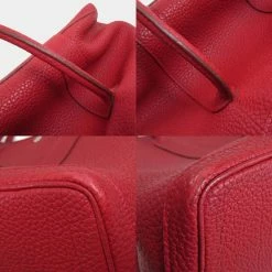 Hermes Garden PM Rouge Kazak Tote Bag Negonda Ladies For Women -Deals Hermes Store luxury women hermes used handbags p625780 007