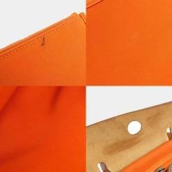 Hermes Ale Bag Zip 31 Orange Shoulder Toile Offiche / Leather Women's For Women -Deals Hermes Store luxury women hermes used handbags p625782 002