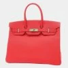 Hermes Birkin 35 Epson Bougainvillea ? O Engraved Handbag For Women -Deals Hermes Store luxury women hermes used handbags p625843 001