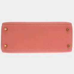 Hermes Kelly 28 Inner Stitch Togo Rose Tea ? Q Engraved Handbag 0022 HERMES For Women -Deals Hermes Store luxury women hermes used handbags p625847 003