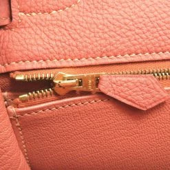 Hermes Kelly 28 Inner Stitch Togo Rose Tea ? Q Engraved Handbag 0022 HERMES For Women -Deals Hermes Store luxury women hermes used handbags p625847 010