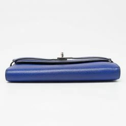 Hermes Blue Electric Epsom Leather Kelly Classic Wallet For Women -Deals Hermes Store luxury women hermes used handbags p625899 008