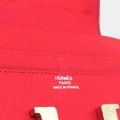 Hermes Red Epsom Constance Compact Wallet For Women -Deals Hermes Store luxury women hermes used handbags p626635 011