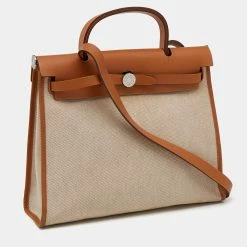 Hermes Naturel Vache Hunter Leather And Toile Canvas Herbag Zip 31 Bag For Women 19 Hermes Naturel Vache Hunter Leather And Toile Canvas Herbag Zip 31 Bag For Women -Deals Hermes Store luxury women hermes used handbags p626882 013