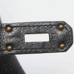 Hermes Black Clemence Leather Gold Finish Shoulder Birkin JPG 42 Bag For Women -Deals Hermes Store luxury women hermes used handbags p627018 006