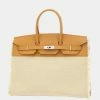Hermes Birkin 35 Furei-furei Sesame Twill Ash Swift Z Engraved Handbag For Women -Deals Hermes Store luxury women hermes used handbags p628114 001
