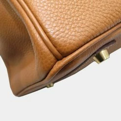 Hermes Birkin 35 Handbag Gold G Metal Fittings Togo H Engraved For Women 34 Hermes Birkin 35 Handbag Gold G Metal Fittings Togo H Engraved For Women -Deals Hermes Store luxury women hermes used handbags p628115 006