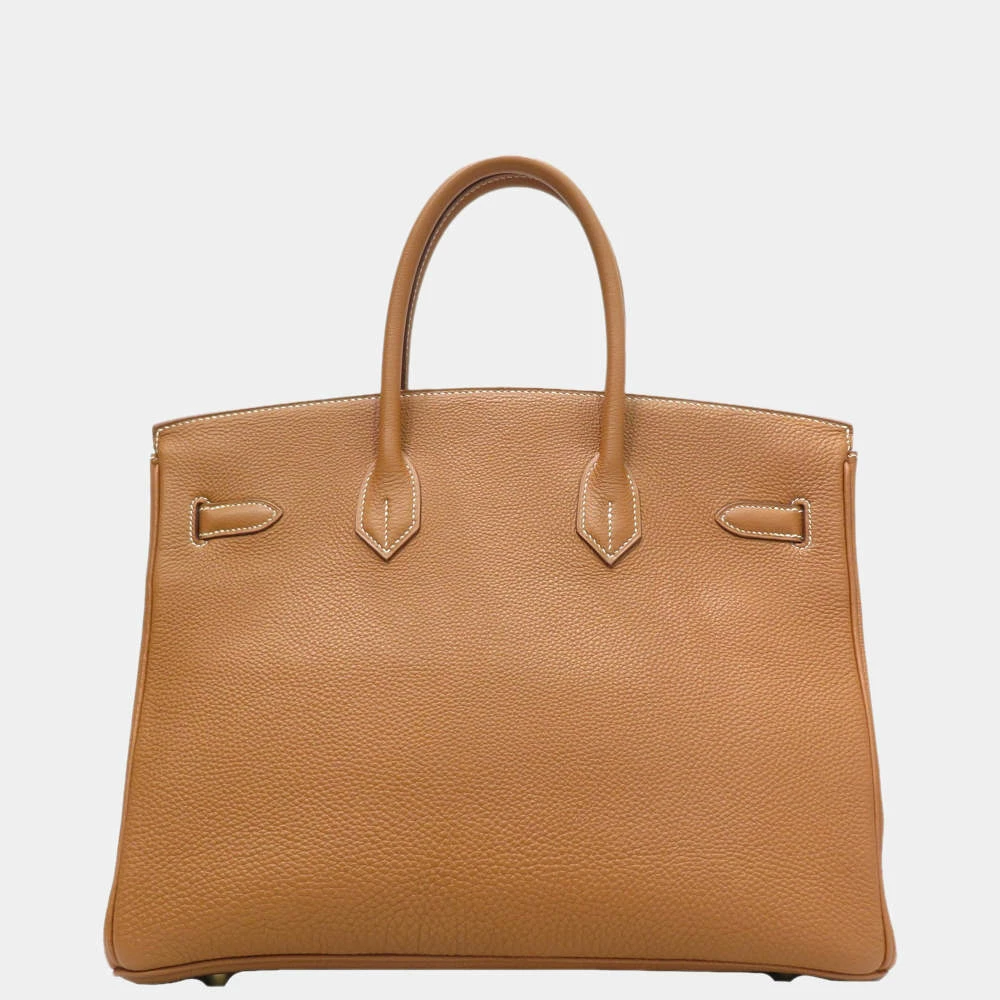 Hermes Birkin 35 Handbag Gold G Metal Fittings Togo H Engraved For Women 5 Hermes Birkin 35 Handbag Gold G Metal Fittings Togo H Engraved For Women - Image 3