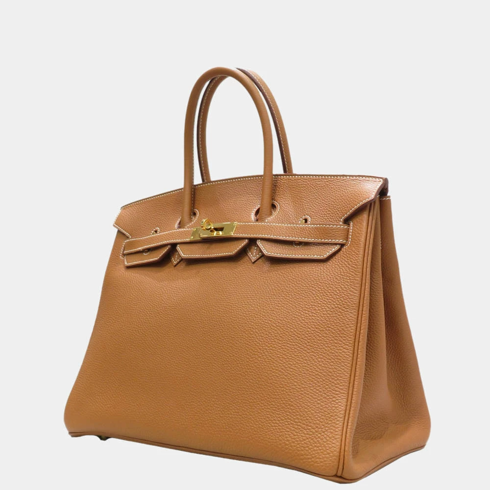 Hermes Birkin 35 Handbag Gold G Metal Fittings Togo H Engraved For Women 4 Hermes Birkin 35 Handbag Gold G Metal Fittings Togo H Engraved For Women - Image 2