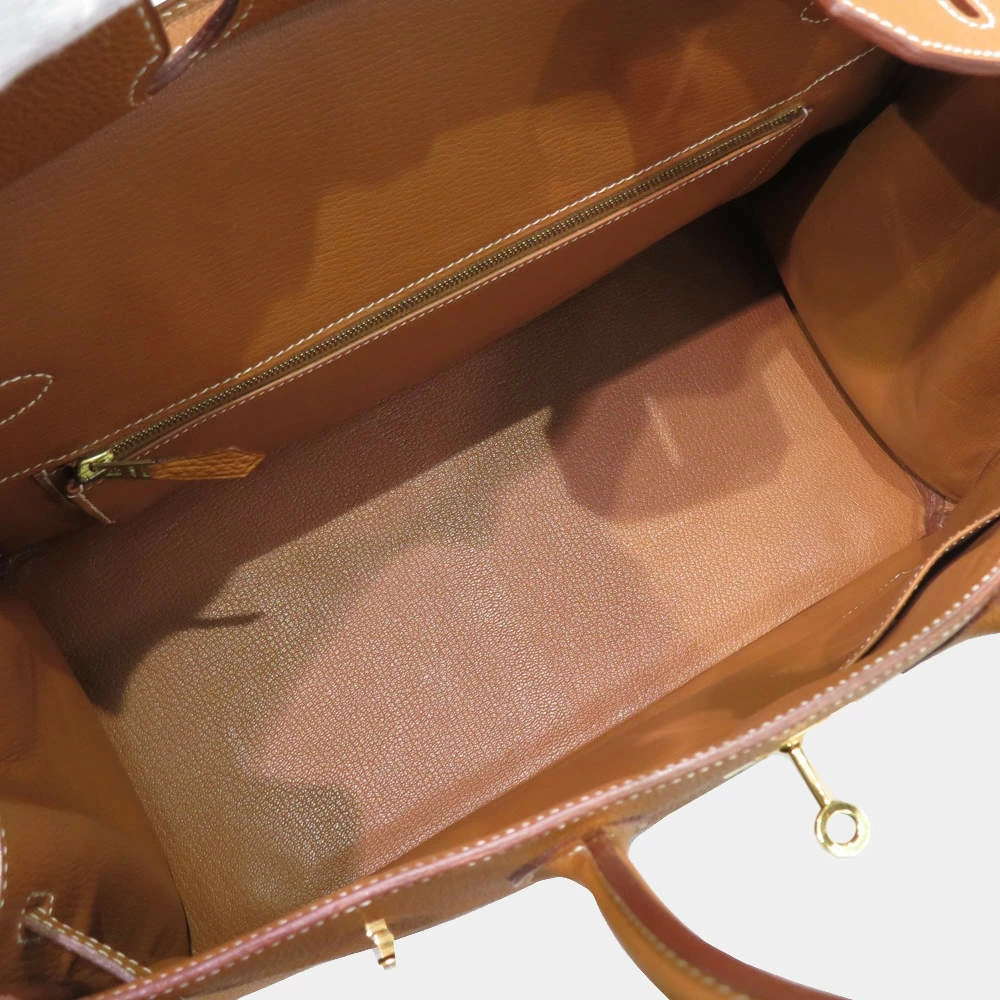 Hermes Birkin 35 Handbag Gold G Metal Fittings Togo H Engraved For Women 7 Hermes Birkin 35 Handbag Gold G Metal Fittings Togo H Engraved For Women - Image 5