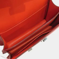 Hermes Constance 18 Shoulder Bag Capsine Vaux Epson Z Engraved For Women -Deals Hermes Store luxury women hermes used handbags p628118 012