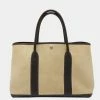 Hermes Toile Ash Buffle Leather Khaki Beige/Dark Brown Garden PM Handbag For Women -Deals Hermes Store luxury women hermes used handbags p628126 010