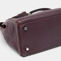 Hermes Violet Chevre De Coromandel Leather Palladium Plated Kelly 32 Bag For Women -Deals Hermes Store luxury women hermes used handbags p628367 006