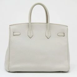 Hermes Gris Perle/Blanc/Mykonos Clemence And Lizard Club Birkin 35 Bag For Women -Deals Hermes Store luxury women hermes used handbags p628385 012
