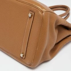 Hermes Gold Ardennes Leather Gold Finish Birkin 35 Bag For Women -Deals Hermes Store luxury women hermes used handbags p629688 010