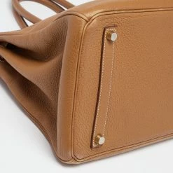 Hermes Gold Ardennes Leather Gold Finish Birkin 35 Bag For Women -Deals Hermes Store luxury women hermes used handbags p629688 011