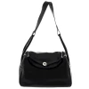 Hermes Black Clemence Leather Lindy 34 Shoulder Bag For Women