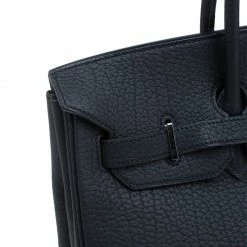 Hermes Noir Fjord Leather Palladium Hardware Birkin 35 Bag For Women 26 Hermes Noir Fjord Leather Palladium Hardware Birkin 35 Bag For Women -Deals Hermes Store luxury women hermes used handbags p63112 007
