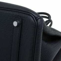 Hermes Noir Fjord Leather Palladium Hardware Birkin 35 Bag For Women 32 Hermes Noir Fjord Leather Palladium Hardware Birkin 35 Bag For Women -Deals Hermes Store luxury women hermes used handbags p63112 013