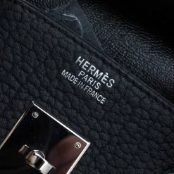 Hermes Noir Fjord Leather Palladium Hardware Birkin 35 Bag For Women 35 Hermes Noir Fjord Leather Palladium Hardware Birkin 35 Bag For Women -Deals Hermes Store luxury women hermes used handbags p63112 016