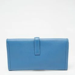 Hermes Hermès Bleu Agate Evercolor Leather Elan Jige 29 Clutch For Women -Deals Hermes Store luxury women hermes used handbags p631349 005