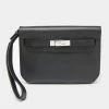 Hermes Black Epsom Leather Kelly Depeches 25 Pouch For Women