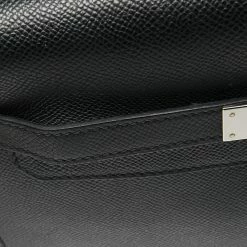 Hermes Black Epsom Leather Kelly Depeches 25 Pouch For Women -Deals Hermes Store luxury women hermes used handbags p631592 016