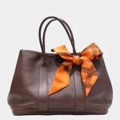 Hermes Garden Twilly Handbag Havana Vaux Swift I Engraved For Women