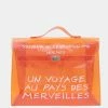 Hermes Vinyl Kelly Orange Bag For Women -Deals Hermes Store luxury women hermes used handbags p631760 001