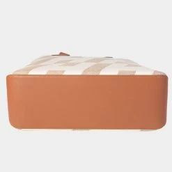 Hermes Ecru Toile & Gold Swift Cabas H En Biais 40 For Women -Deals Hermes Store luxury women hermes used handbags p632078 010