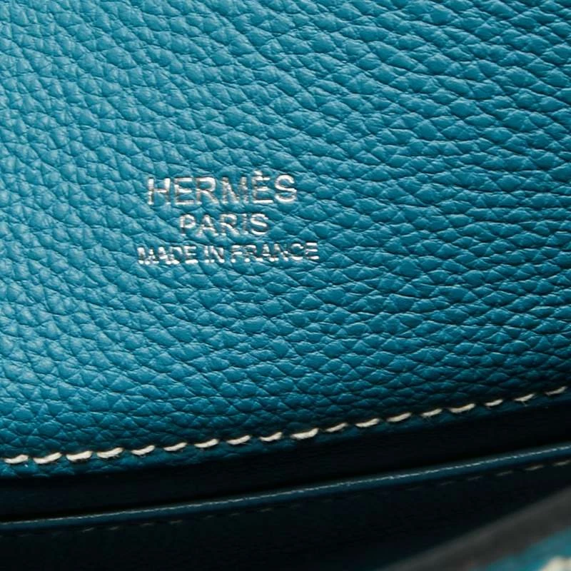 Hermes Bleu Jean Togo Leather So Kelly 22 Bag For Women 9 Hermes Bleu Jean Togo Leather So Kelly 22 Bag For Women - Image 7