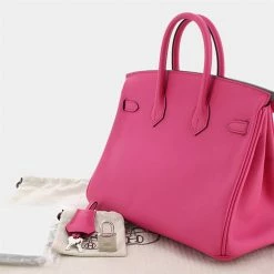 Hermes Pink Epsom Birkin 25 For Women -Deals Hermes Store luxury women hermes used handbags p633336 009
