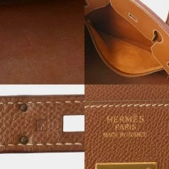 Hermes Brown Courchevel Leather Gold Hardware Birkin 40 Bag For Women -Deals Hermes Store luxury women hermes used handbags p634502 009