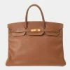 Hermes Brown Courchevel Leather Gold Hardware Birkin 40 Bag For Women -Deals Hermes Store luxury women hermes used handbags p634502 011