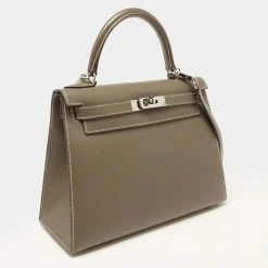 Hermes Etoupe Epsom Leather Palladium Finish Kelly Sellier 28 Bag For Women 23 Hermes Etoupe Epsom Leather Palladium Finish Kelly Sellier 28 Bag For Women -Deals Hermes Store luxury women hermes used handbags p635825 006
