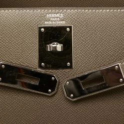 Hermes Etoupe Epsom Leather Palladium Finish Kelly Sellier 28 Bag For Women 36 Hermes Etoupe Epsom Leather Palladium Finish Kelly Sellier 28 Bag For Women -Deals Hermes Store luxury women hermes used handbags p635825 011