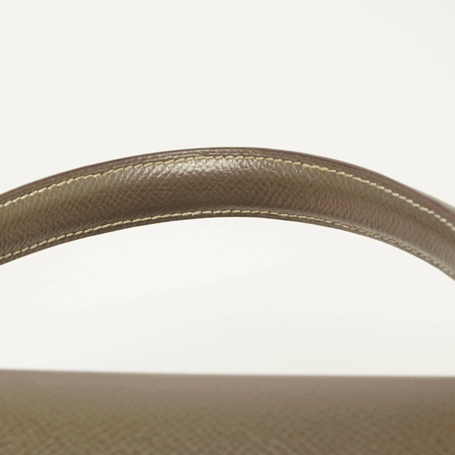 Hermes Etoupe Epsom Leather Palladium Finish Kelly Sellier 28 Bag For Women 11 Hermes Etoupe Epsom Leather Palladium Finish Kelly Sellier 28 Bag For Women - Image 9