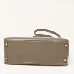 Hermes Etoupe Epsom Leather Palladium Finish Kelly Sellier 28 Bag For Women 34 Hermes Etoupe Epsom Leather Palladium Finish Kelly Sellier 28 Bag For Women -Deals Hermes Store luxury women hermes used handbags p635825 025