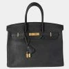 Hermes Black Togo Birkin 35 GHW For Women -Deals Hermes Store luxury women hermes used handbags p636152 002
