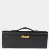 Hermes Black Swift Kelly Cut GHW For Women -Deals Hermes Store luxury women hermes used handbags p636153 001
