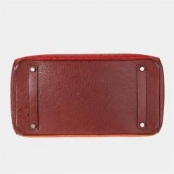 Hermes Rouge Vif, Tangerine, & Rouge H Ostrich Birkin 35 PHW For Women -Deals Hermes Store luxury women hermes used handbags p636156 003