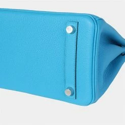 Hermes Bleu Zanzibar Togo Birkin 25 PHW For Women -Deals Hermes Store luxury women hermes used handbags p636160 005