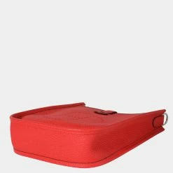 Hermes Rouge Tomate Togo Evelyne TPM PHW For Women -Deals Hermes Store luxury women hermes used handbags p636162 006